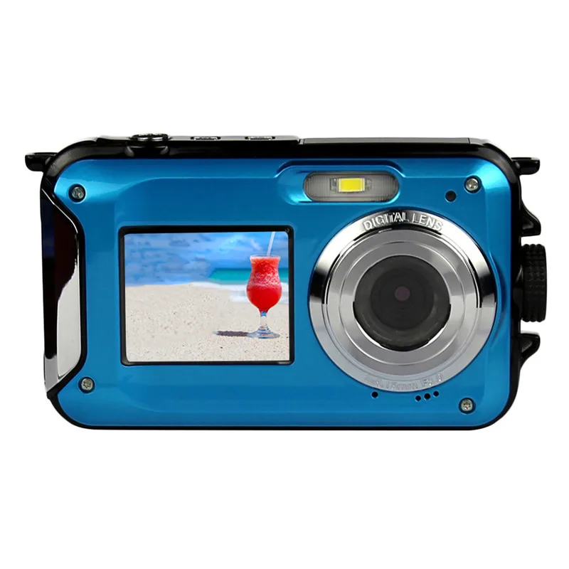 Amkov AMKOV мини-камера W599 фронтальная и задняя двойная камера 24 МП срок службы водонепроницаемый Автоспуск Карманная камера мини цифровая камера