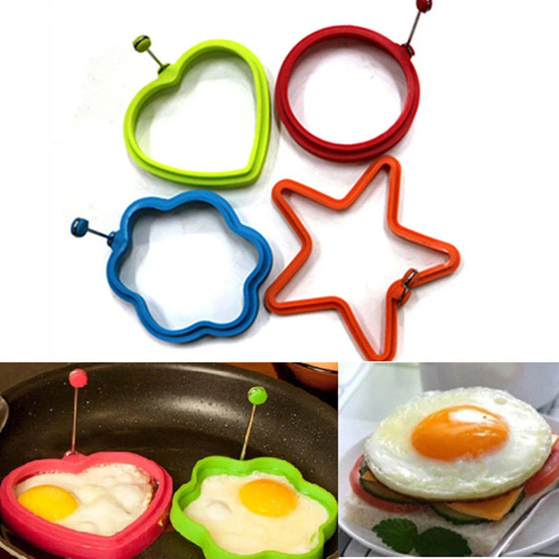 

Kitchen tools Silicone Fried Egg Pancake Ring Omelette Fried Egg Round Shaper Eggs Mould for Cooking Breakfast Frying Pan