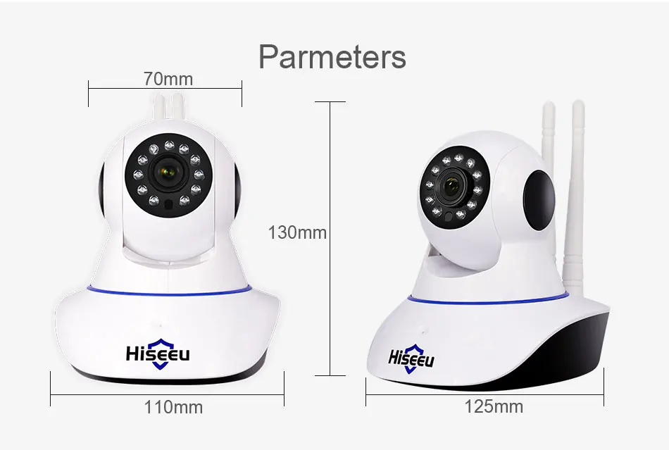 Hiseeu 720 P Беспроводная ip-камера Wifi камера ночного видения IP Сетевая камера сигнализация CCTV Домашняя безопасность Wi-Fi P2P 1MP