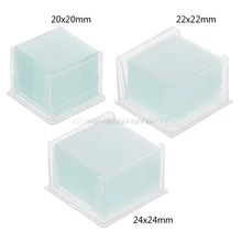 100 шт прозрачные квадратные стеклянные слайды Coverslips Coverslides для микроскопа оптический инструмент Jy02 19 Прямая поставка