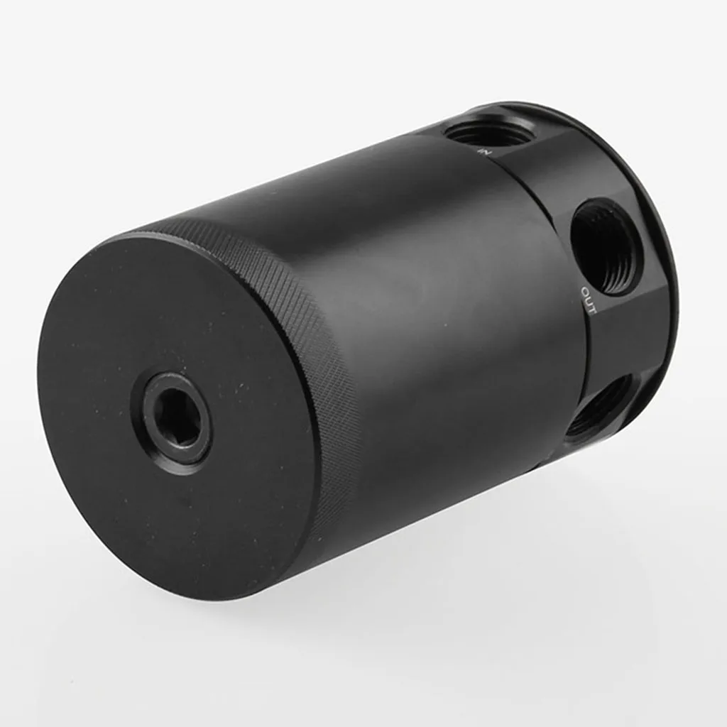 Uiversal Baffled Engine Oil Catch Can Reservoir Tank Aluminium Alloy With 3 Ports Breather Filter Engine Oil Separator Catch Can