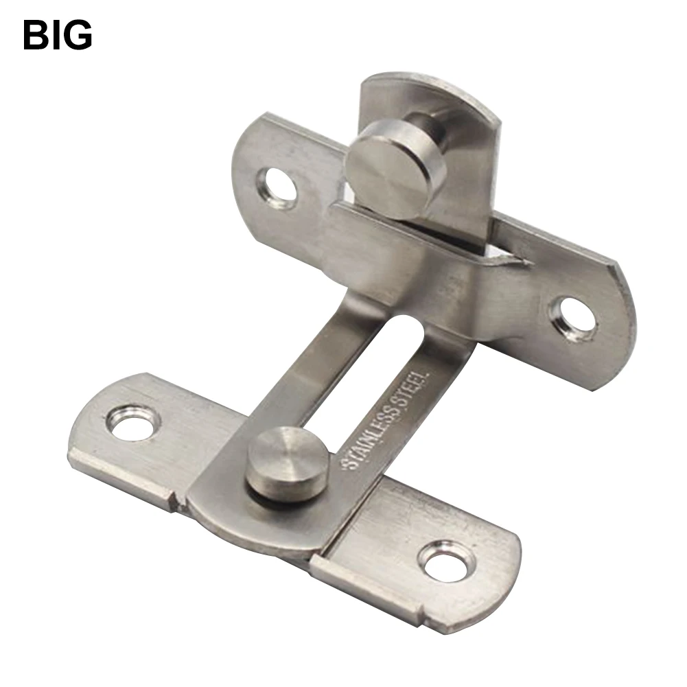 

For Window Hotel Latch Hasp Hardware Anti-theft Bolt Security Tools 90 Degree Door Lock Sliding Stainless Steel Safety