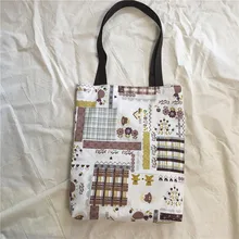 YILE хлопок лен 2 сторонняя Экологичная для шоппинга с ручкой сумка на плечо сельский дом сад 8530c