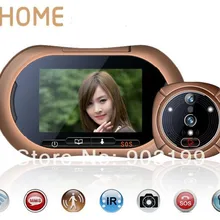 Горный wifi цифровой глазок двери просмотра, поддержка видео чата, запись видео и фото захвата Открытый Встроенный аккумулятор