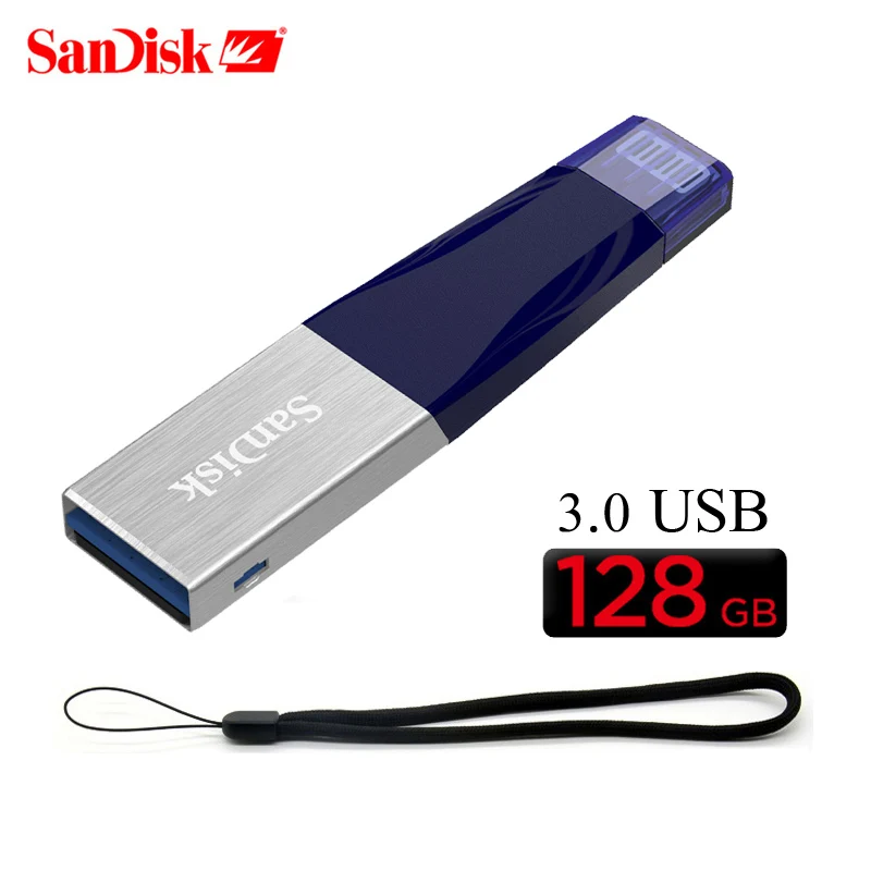 SanDisk SDIX40 USB флеш-накопитель 128 ГБ iXPand OTG разъем Lightning 3 0 Флешка 32 Гб 64 usb флешка MFi для