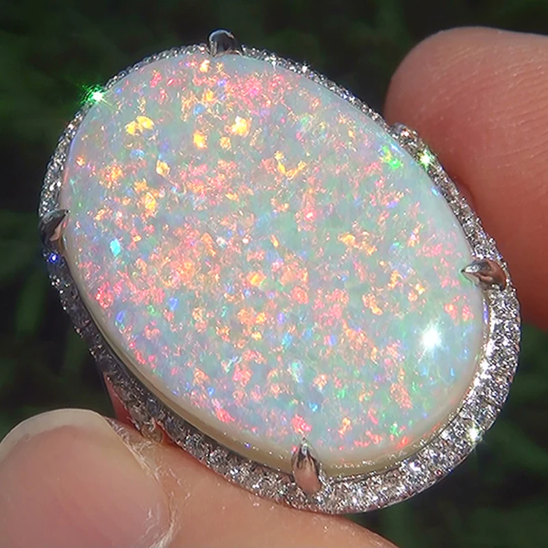 

Elegant Fashion White Oval Heart Female Opal Ring White Gold Filled Jewelry Vintage Engagement Wedding Rings For Women Z1X693