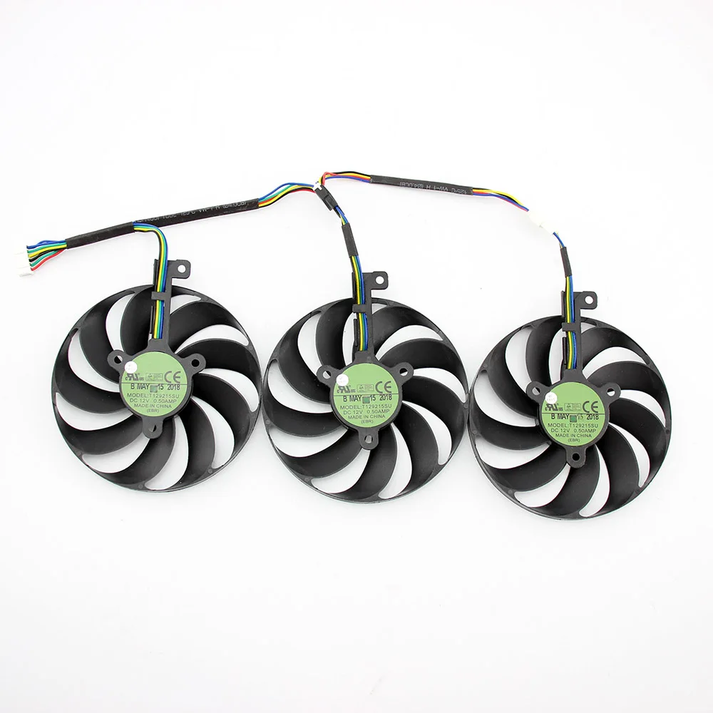 Fãs para Asus 7pin Gpu Cartão Cooler Rog Strix-geforce Rtx 2080 ti Gaming Rtx2080 Rtx2080ti fã 3 Pçs - Set T129215su - Imagem 3