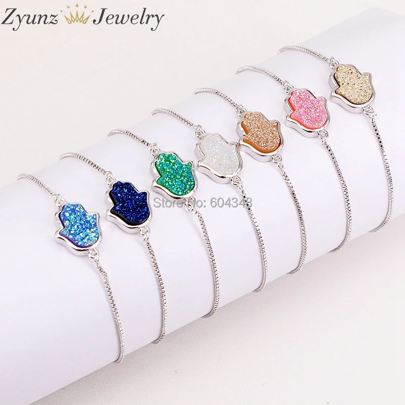 10 нитей металлический золотистый/серебристый цвет ZYZ302 6756 Hamsa рука Фатимы