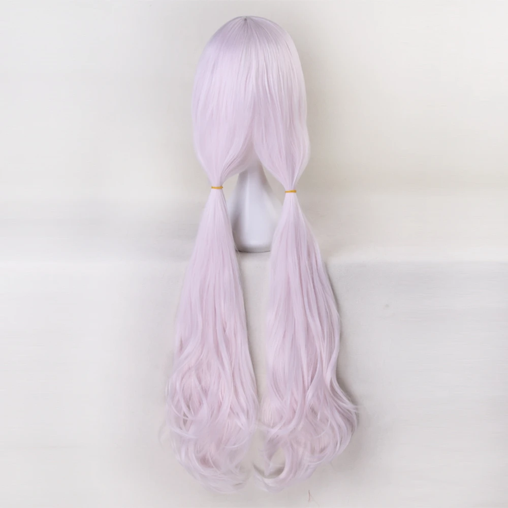 NEKOPARA Chocolat Vanilla Kawaii Long Ponytails Light Pink Brown Cosplay Wig +Wig cap