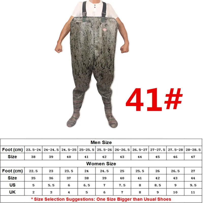 Камуфляжные рыбацкие кулиски 0,85 мм толщиной ПВХ цифровой камуфляж Над грудью бесшовная сварочная одежда+ сапоги рыболовные кулиски - Цвет: 41