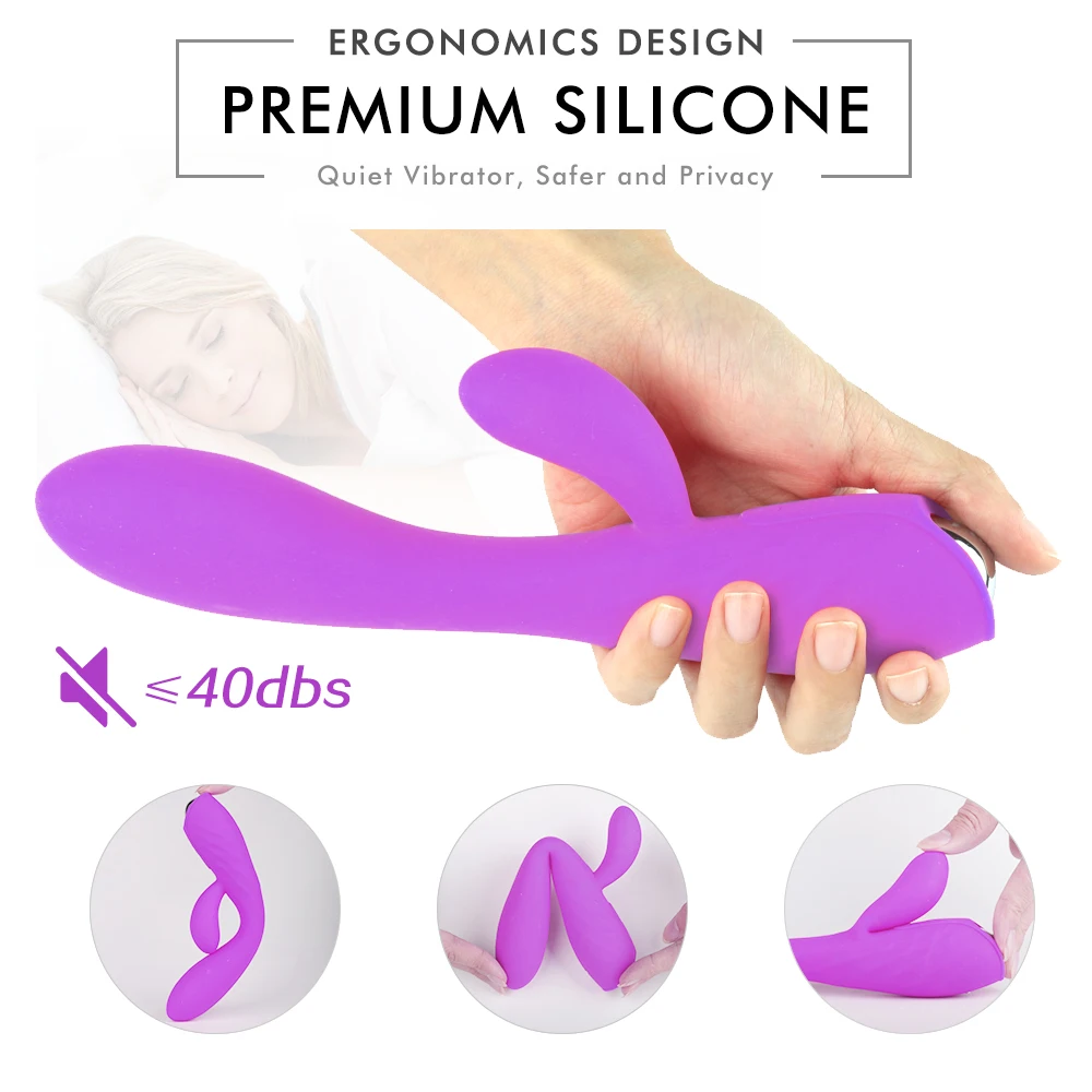 PHANXY G Spot Dildo Rabbit Vibrator for Women Dual Vibration Silicone Female Vagina Clitoris Massager Sex Toys For Women (6)