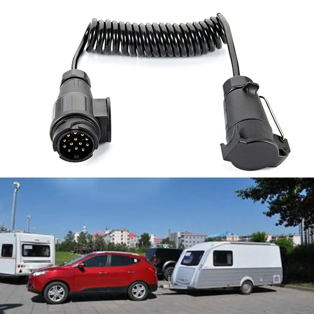 

13Pin Trailer Extension Cable 13 Core Trailer Plug Base With Trailer Extension Cable Connector 3m Trailerline Truck