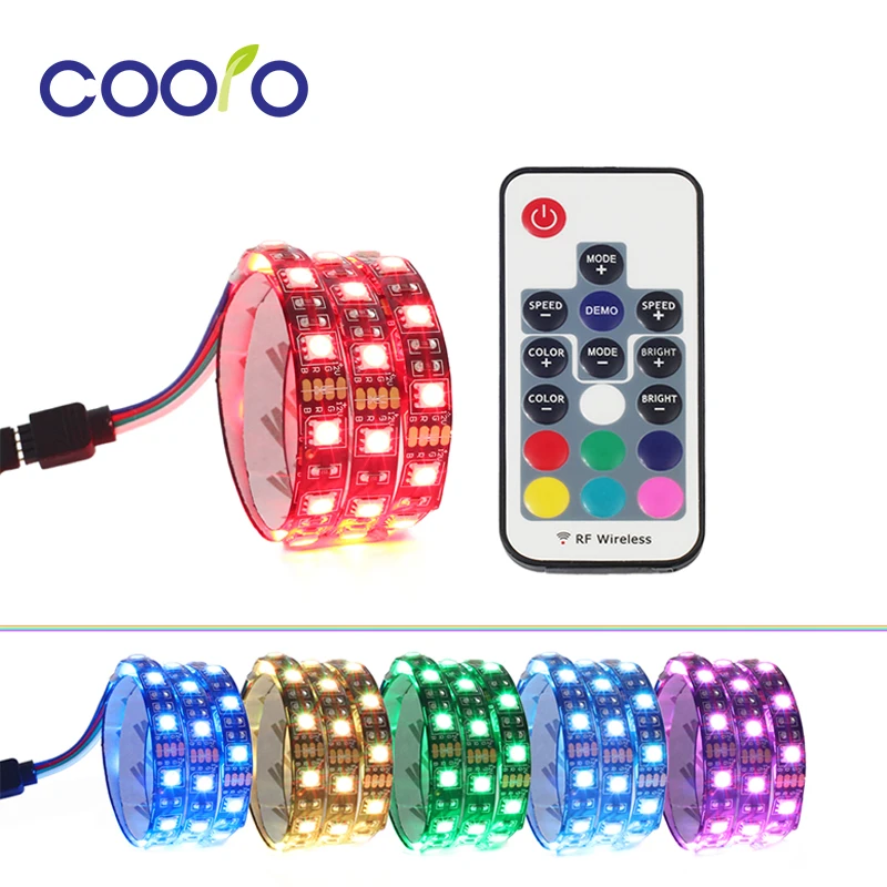 200cm SATA RGB LED Strip Light Background Light With 17Key