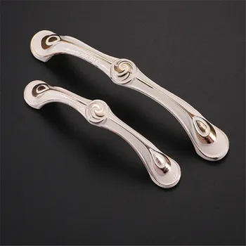 Home Tools Antique Carved Furniture Cabinet Door Handle Double  Zinc Alloy Modern Simple Style Home Supplies High Quality
