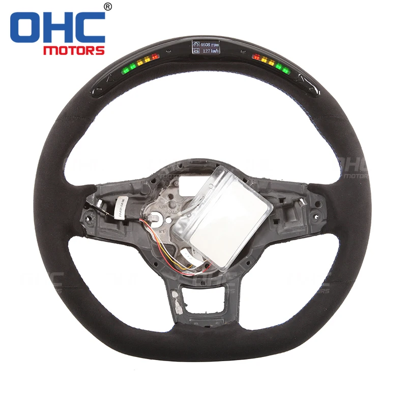 

Suede Leather Italian ACL LED Steering Wheel compatible for Volkswagen GOLF 7 MK7 forGTI GTD GLI GT GTE R LINE PASSAT TIGUAN