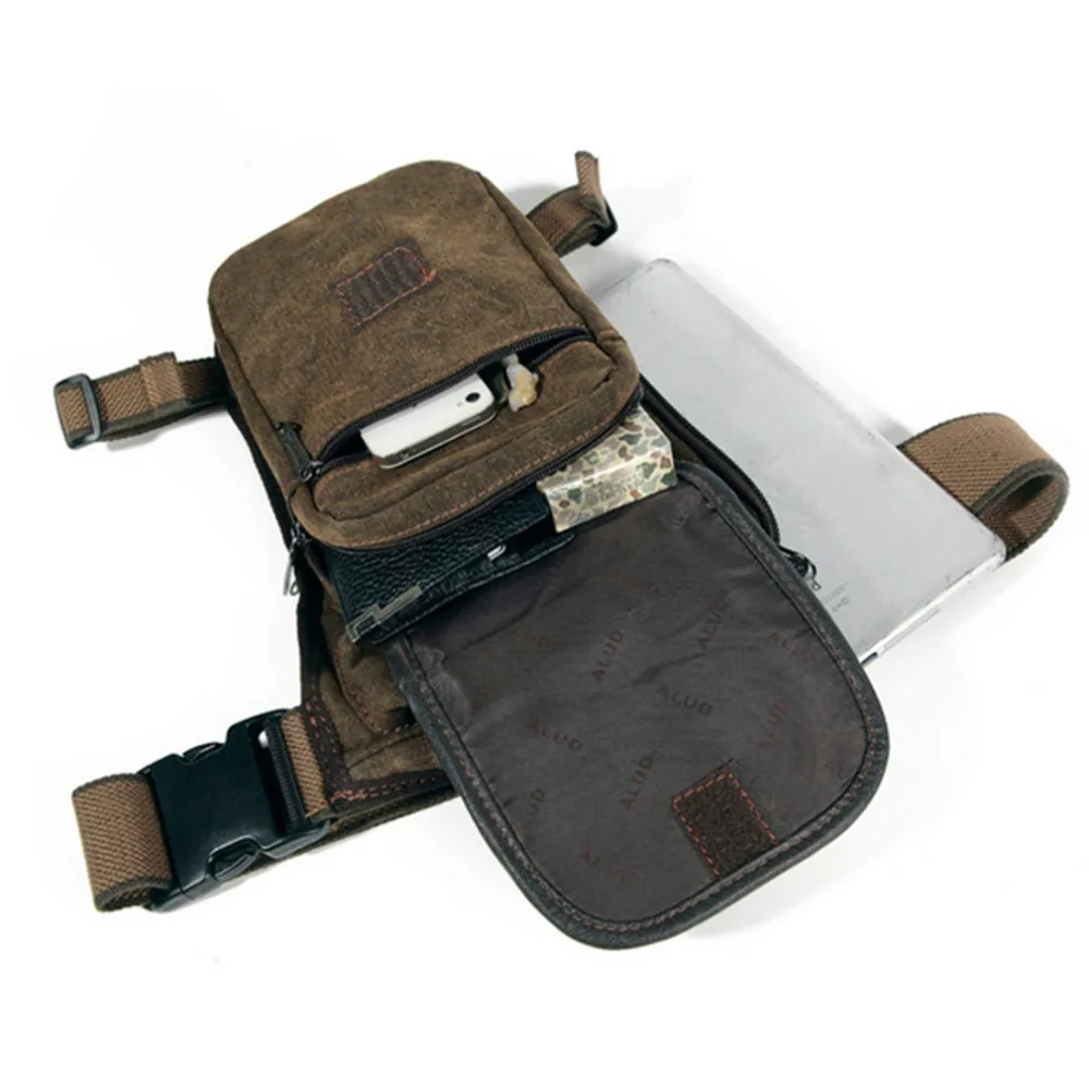 Men's Canvas Hip Belt Bum Fanny Pack Waist Thigh Leg Drop Bag Military Riding Motorcycle Men Messenger Shoulder Bag Men's Canvas Hip Belt Bum Fanny Pack Waist Thigh Leg Drop Bag Military Riding Motorcycle Men Messenger Shoulder Bag