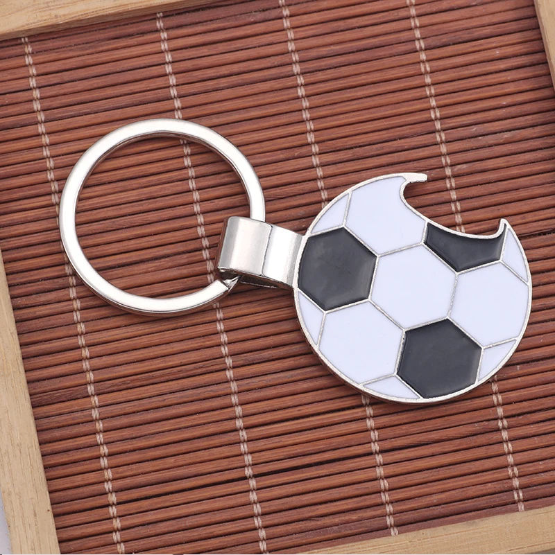 Креативная футбольная открывалка, брелок для ключей для мужчин, брелок для ключей из металлического сплава, мужские украшения, подарок на день отца