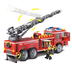 Блок просвещения пластиковая сборка модель для детей 6-12 лет игрушки пожаротушения серия тяжелое устройство без коробки