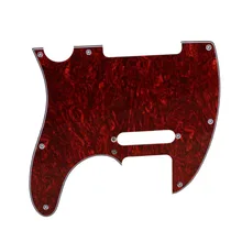 Red Tortoise Shell Pickguard 3 Ply 8 Screw Hole Celluloid and PVC Shell Pickguard For Telecaster Guitar Parts 6pcs new dark brown tortoise shell hsh 3ply guitar pickguard for electric strat replacement