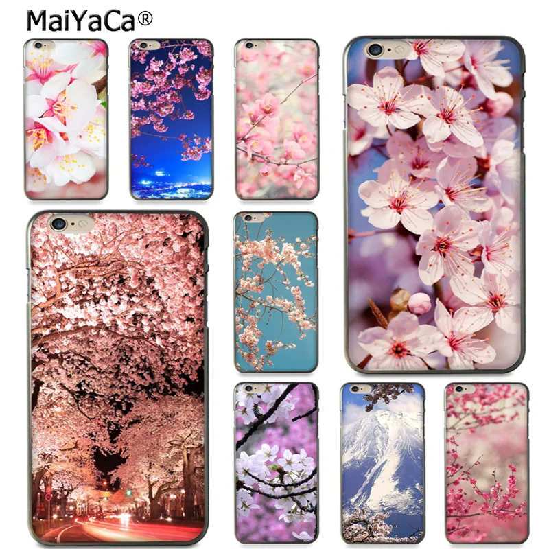 MaiYaCa Cherry blossoms Colorful Cute Phone Accessories Case for Apple