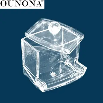 

OUNONA Acrylic Q-tip Cotton Swab Stick Bud Ball Cotton Pad Storage Holder Make up Organizer Box Cosmetic Makeup Case