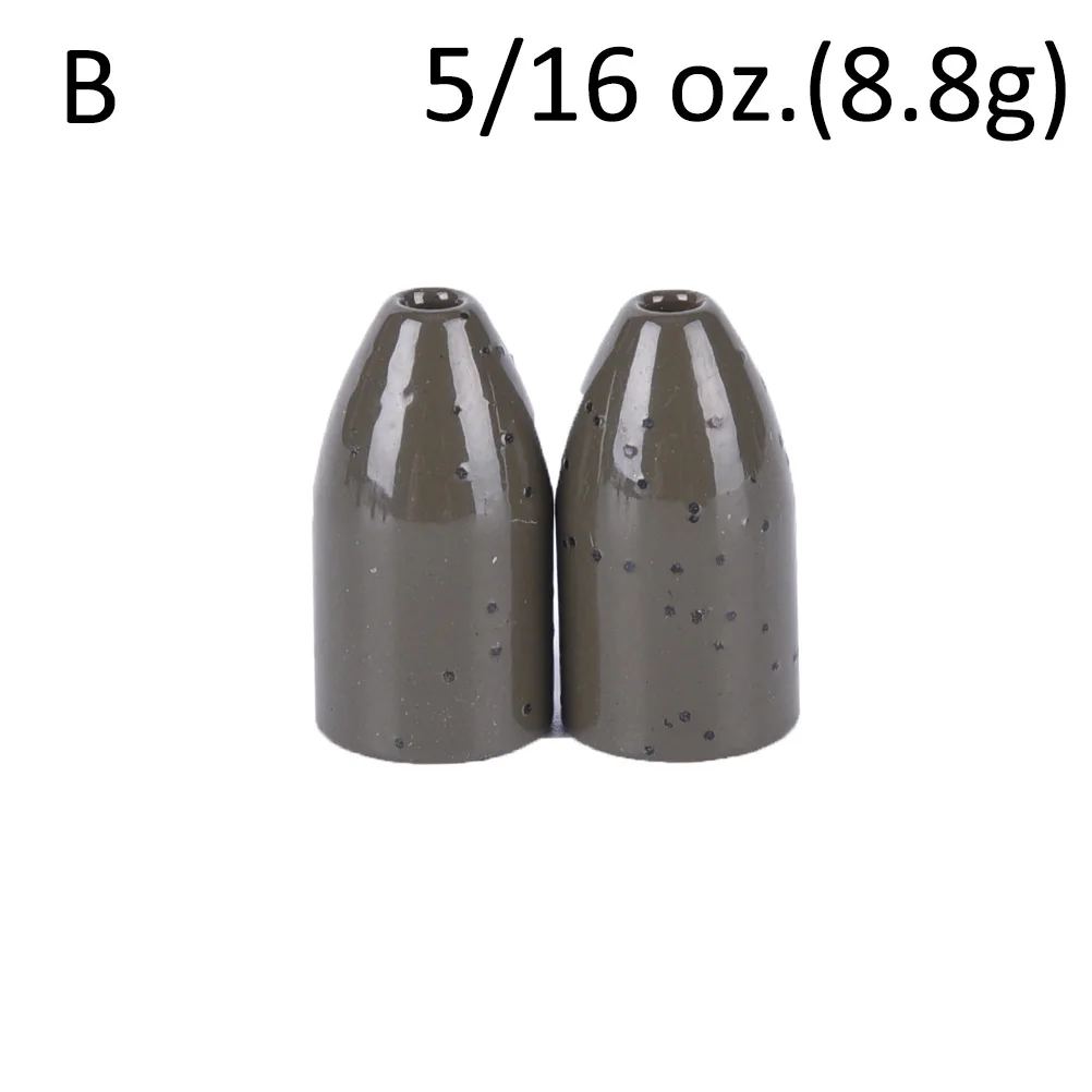 2 шт. рыболовные грузила вольфрамовые пули червь Вес листать Вес рыболовные приманки аксессуар 4 стиля - Цвет: B