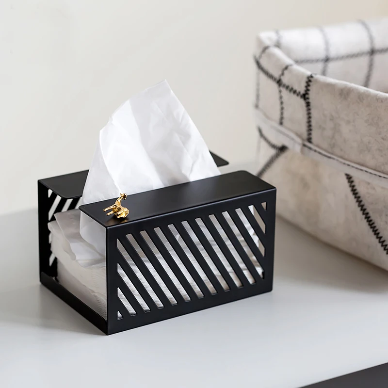 

Ins Nordic Storage Roll Paper Wooden Tissue Box Home Bathroom Car Tissue Box Container Napkin Log Tissue Holder geometry stripe