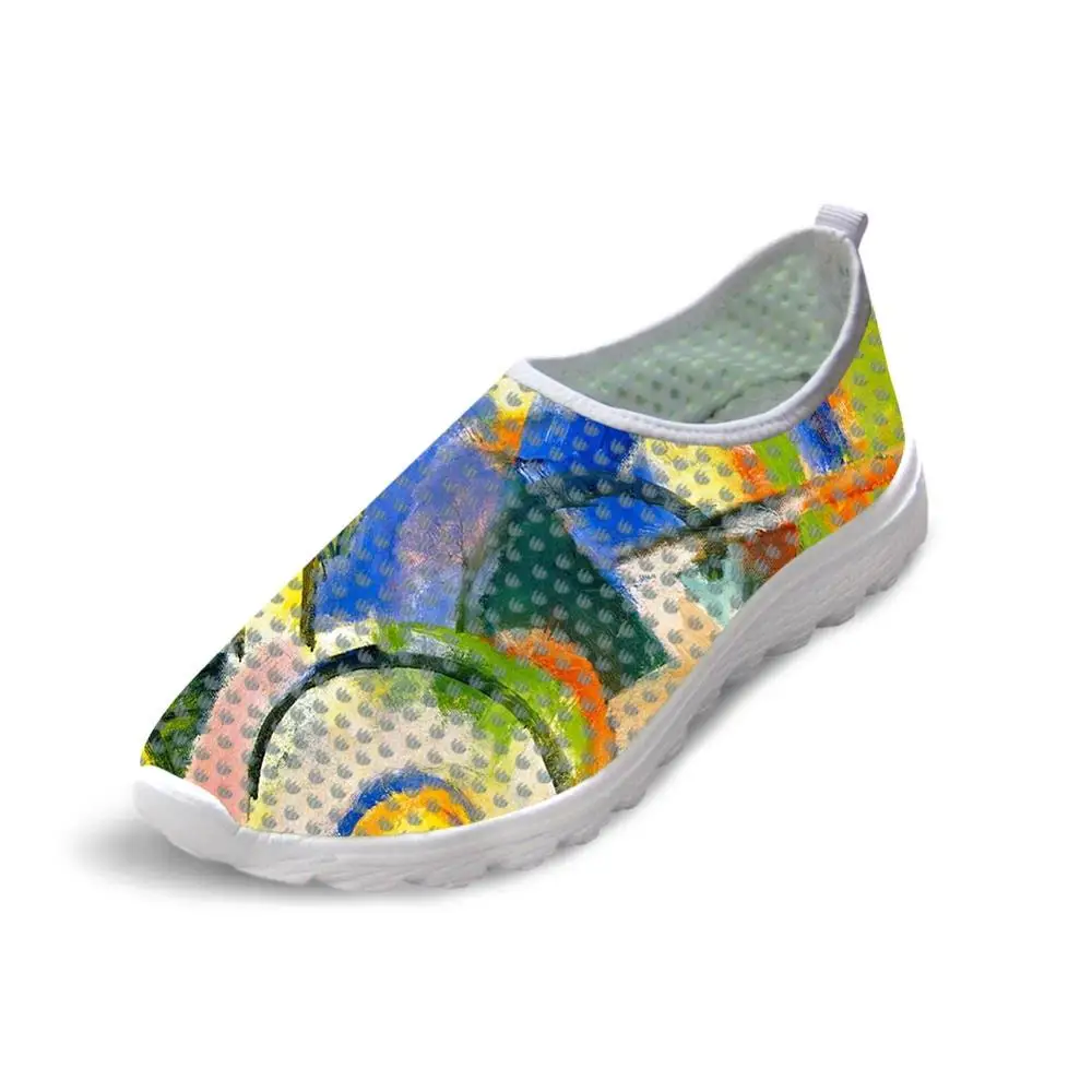 

Simple Design Man Summer Causal Flats Shoes Man Sneakers Mesh Shoes Spatial Abstraction Painting Art Print Man Leisure Shoes