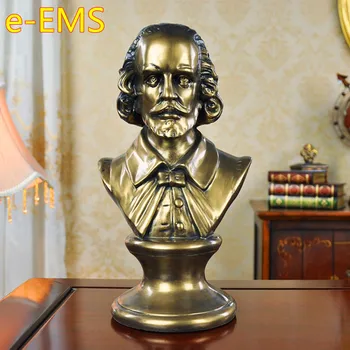 

Renaissance William Shakespeare Bust Figure Statue Christianity Resin Craftwork Continental Home Decorations Art Material L2571