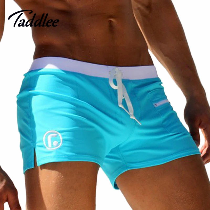 

Taddlee Brand Men Swimwear Swimsuits Swimming Boxer Shorts Trunks Pocket Mens Swim Boxers Beach Surf Board Shorts Bathing Suit