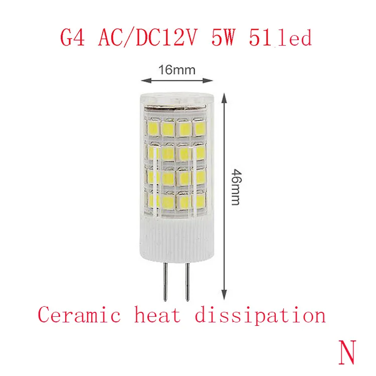 5 шт. G4 лампочка AC/DC 12 В 2 Вт 3 Вт 4 Вт 5 Вт 6 Вт COB SMD 3014 SMD 2835 SMD светодиодный светильник Замена галогенного прожектора люстра G9