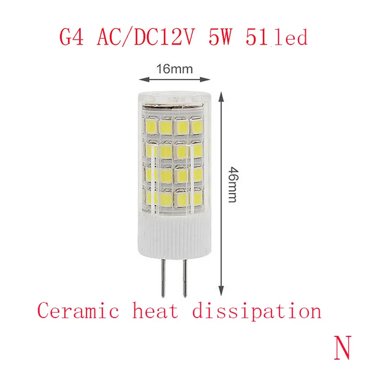 5 шт. G4 лампа AC/DC 12 В 2 Вт 3 4 6 COB SMD 3014 2835 светодиодный светильник заменить галогенный