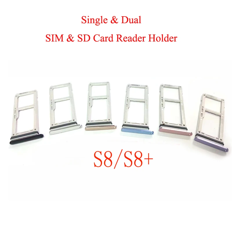 

10pcs/lot For Samsung Galaxy S8 G950F S8 Plus SIM Card Slot SD Card Tray Holder Adapter Single and Dual