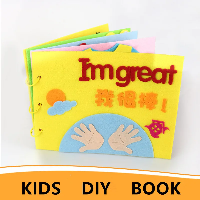 

Handmade Felt Toy Book DIY Crafts For Kids Material Para Manualidades Early Learning Educational Aids Story Book DIY Package