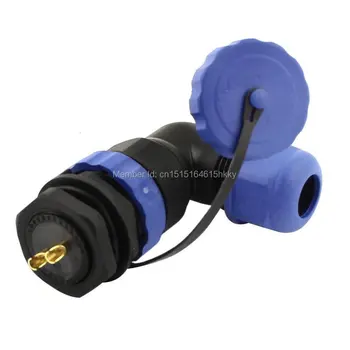 

Waterproof Aviation Plug Socket SD20 20mm 2 Pin Panel Mount Connector Elbow IP68