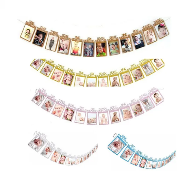 Baby 1st Birthday Boy Girl 12 Month Photo Banner I AM ONE Photo Booth Banner My First Birthday Party Decorations Kids Christmas