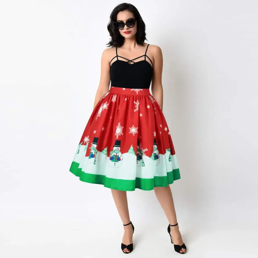 Christmas Skirts For Womens 