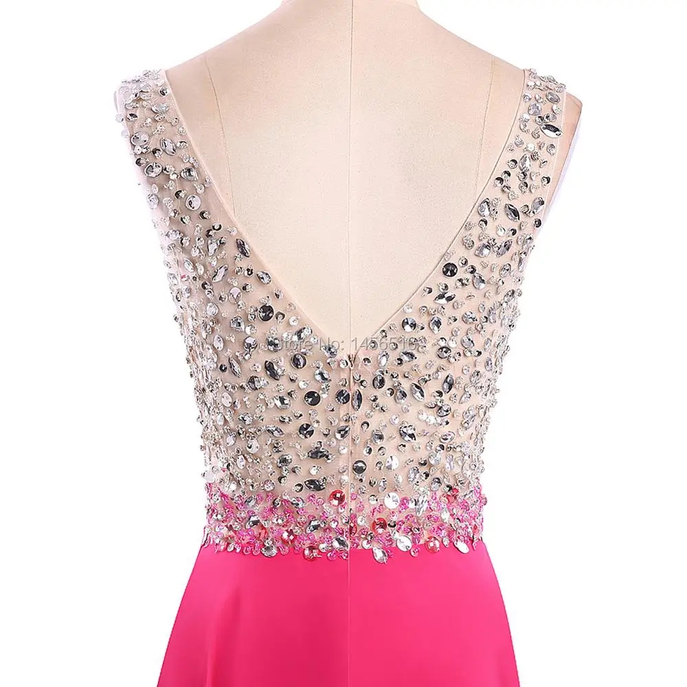 2019 New V-Neck Evening Dress Long Party Gowns Formal Pageant Celebrity Long Dress Vestidos De Novia 09184W