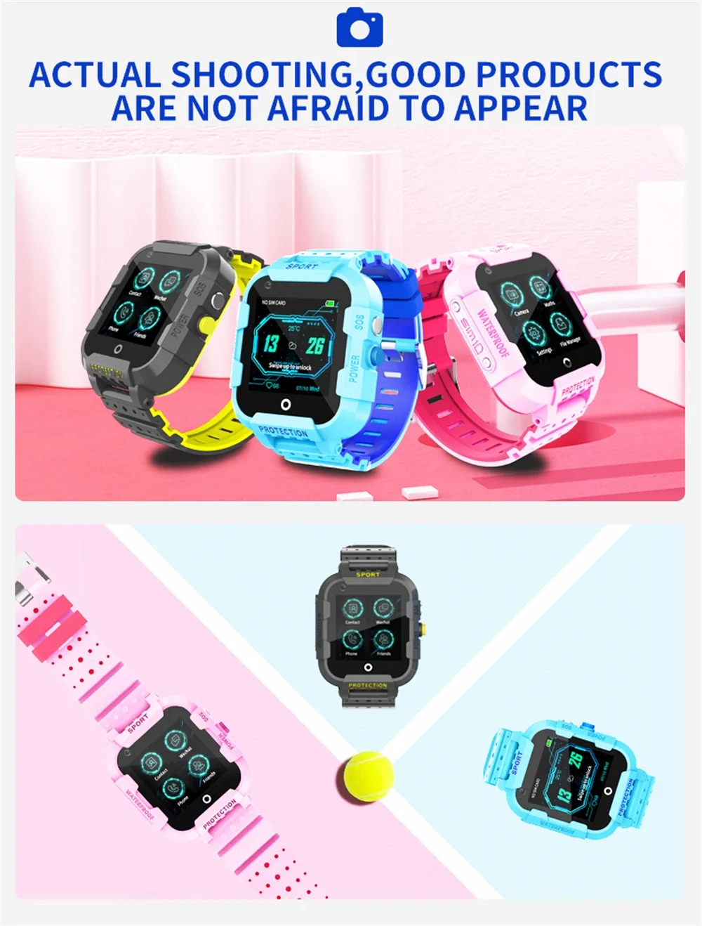 696 DF39Z Kids 4G GSM Smart Watch Call Video Call SOS Emergency Call For Help LBS+GPS+WIFI Multiple Positioning Kids Gift watch