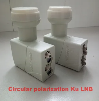 

2pcs Circular polarization Quad LNB 10.75GHz Best Signal digital HD KU Band High Gain Low noise satellite Dish LNB