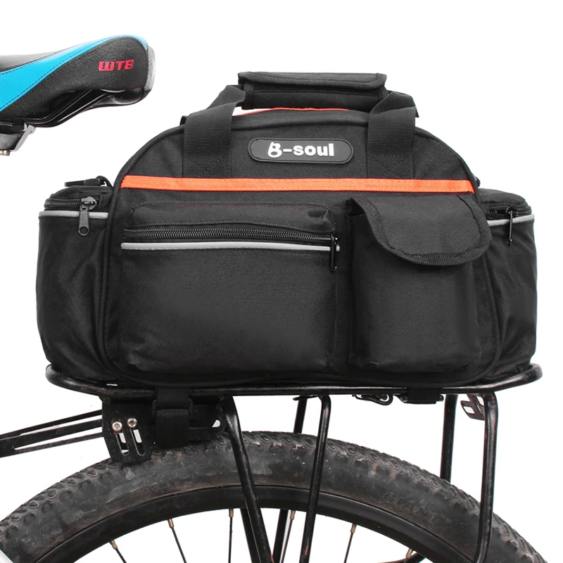 Flash Deal B-SOUL 2019 New600D Oxford Bicycle Handlebar Bag Cycling Front Frame Tool Bag Bicycle accessories Portable MTB Bike Top Tube Bag 5