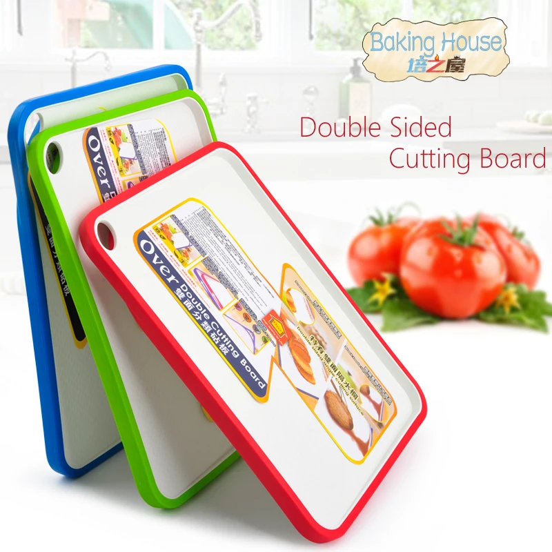 Double sided Cutting Board Non Slip Plastic Kitchen Cutting Chopping Board Blocks double side angle