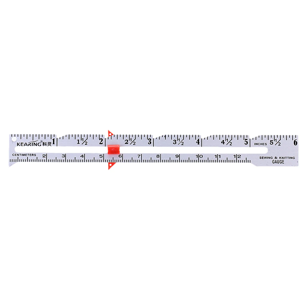 2Pcs Metal Sewing And Knitting Gauge Garment Pattern Dress Making Ruler