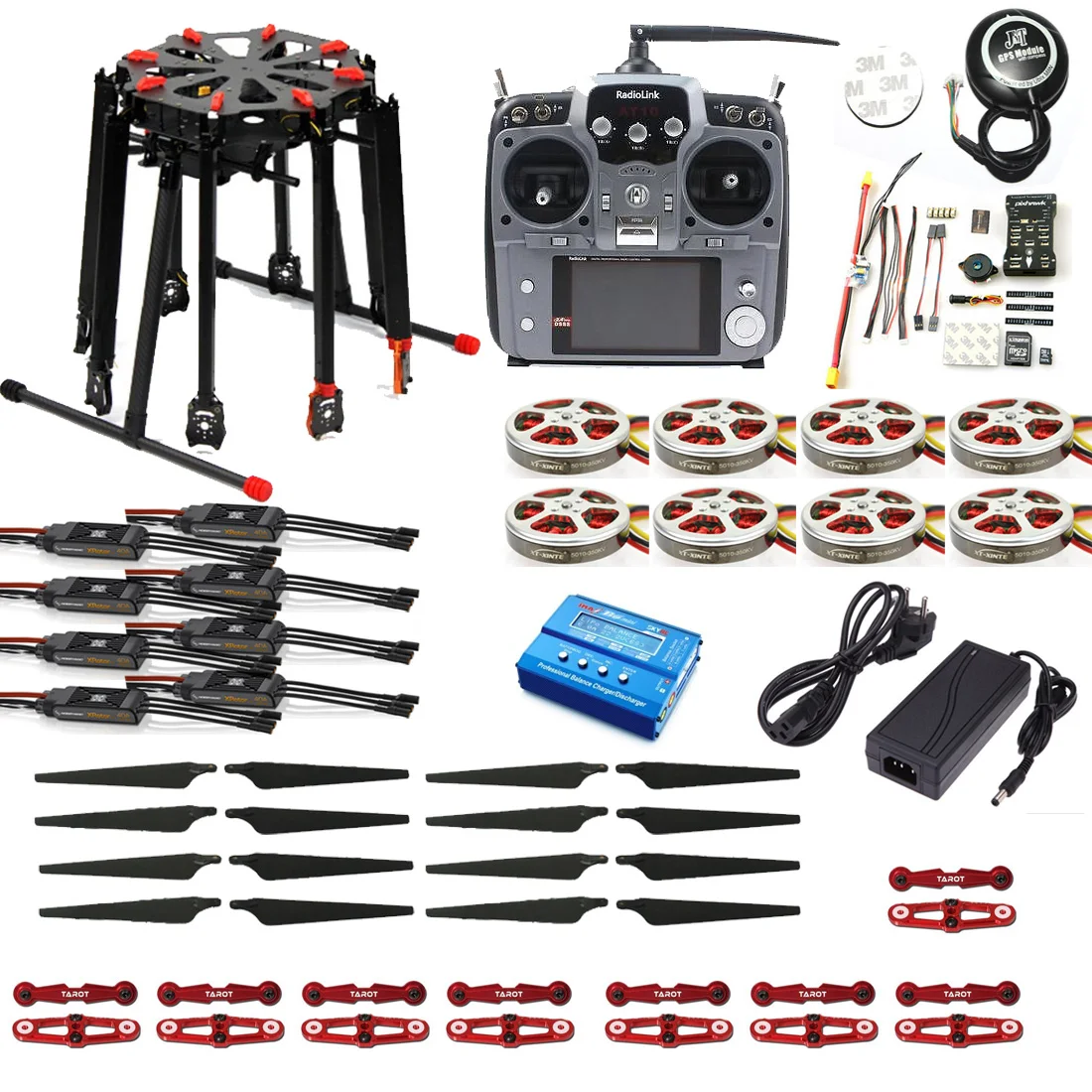 JMT Pro 2,4G 10CH RC 8 осями Таро X8 складной PIX PX4 M8N gps ARF/PNF DIY Unassembly комплект двигатель ESC Дрон-октокоптер F11270-A/B/C