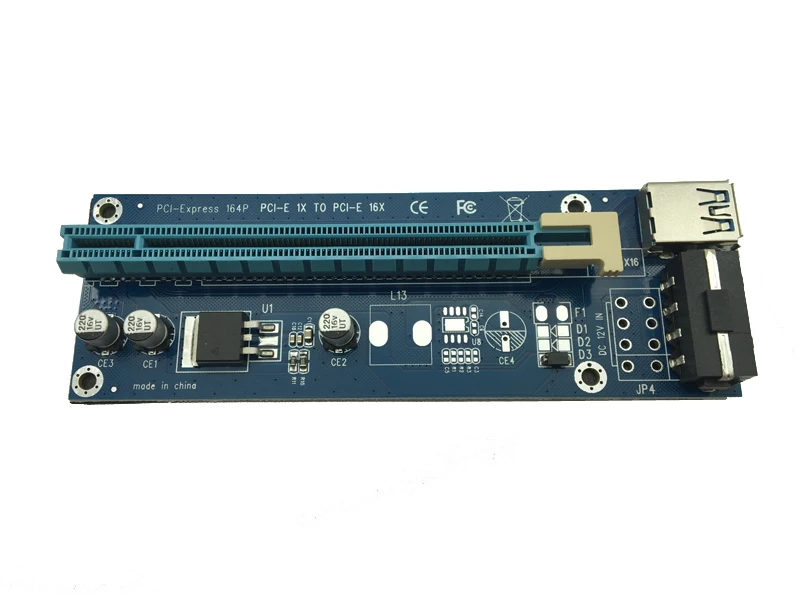 Новый 60 см PCIE 1X к 16X PCI Express карта для шахтерской машины защита от перегрузки по