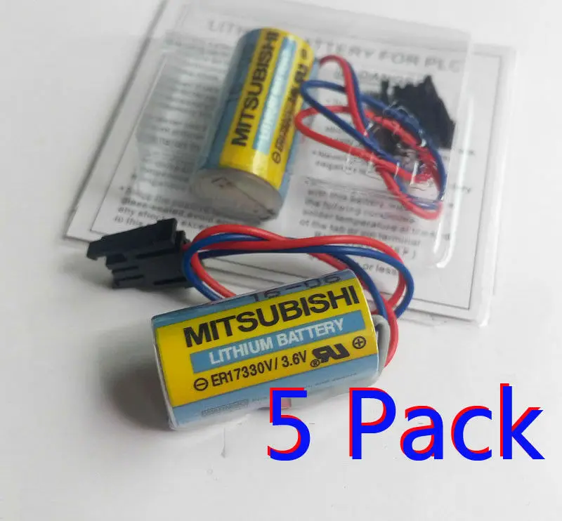 5 шт. 100% оригинальные новые ER17330V 3 6 V PLC батарейки для Mitsubishi Servo A6BAT Размер батареи 2/3A