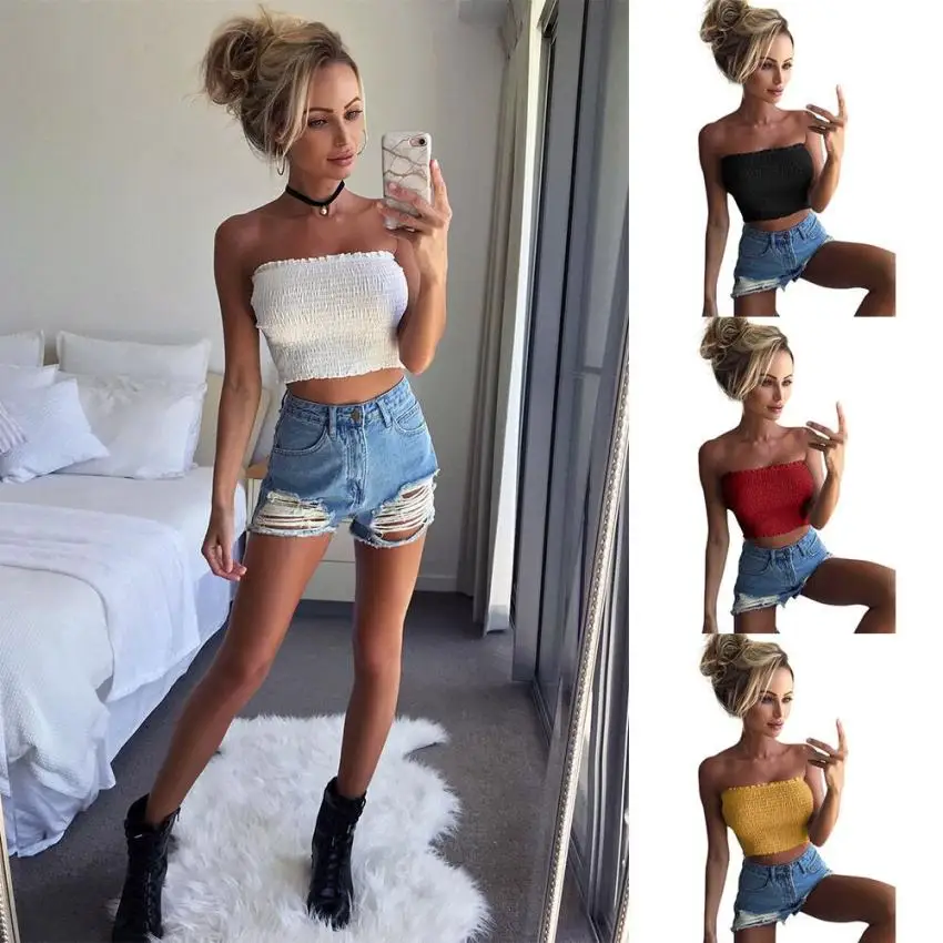 

JAYCOSIN New Women Women Strapless Elastic Boob Bandeau Tube Tops Bra Lingerie Breast Wrap For Dating dropshipped Apr 27