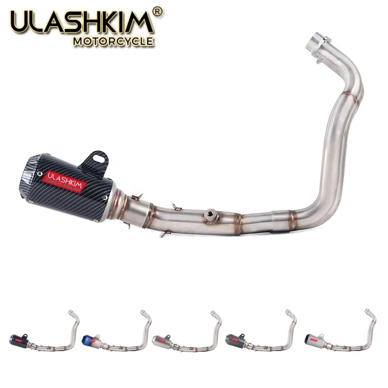 

MT07 FZ07 Motorcycle Slip On Exhaust Full System Muffler Header Pipe With Moveable DB Killer For yamaha MT-07 FZ-07