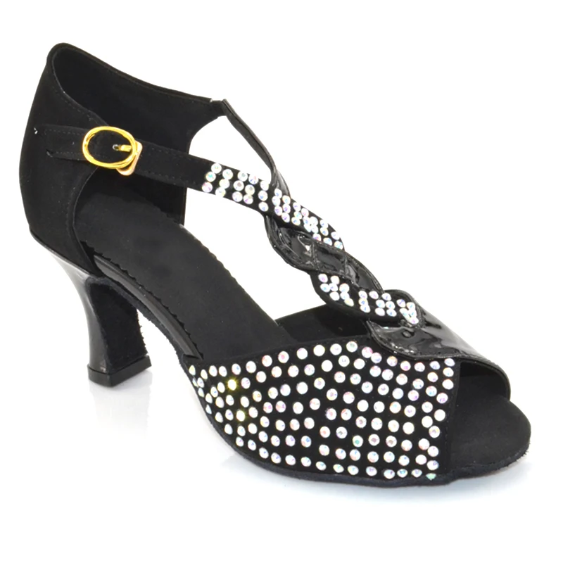 Professional Ladies Women Tango Salsa Ballroom Latin Dance Shoes with Suede Sole 2.75 inch Heels