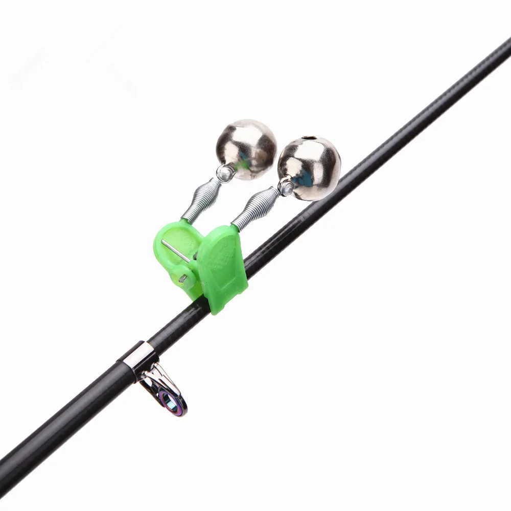 

Bite Alarms Fishing Rod Bells Fishing Accessory Rod Clamp Tip Clip Bells Ring Green ABS Outdoor Accessory fishing alarm